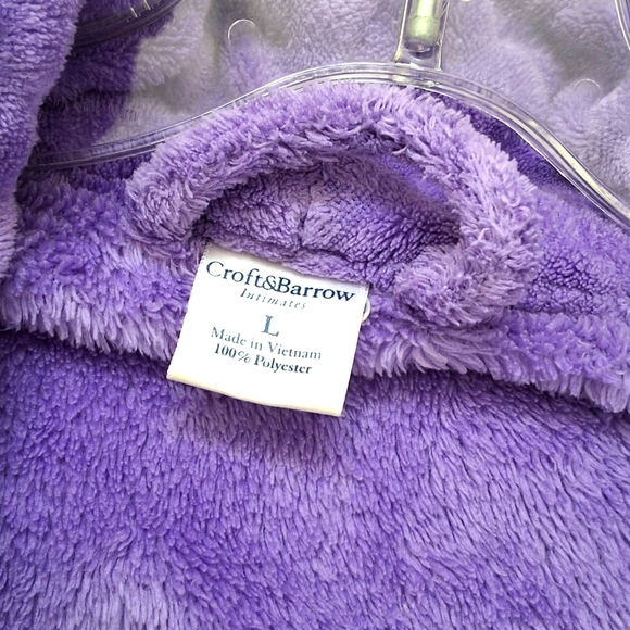 Croft & Barrow, Large, Woman's Purple Belted Robe - Picture 3 of 7